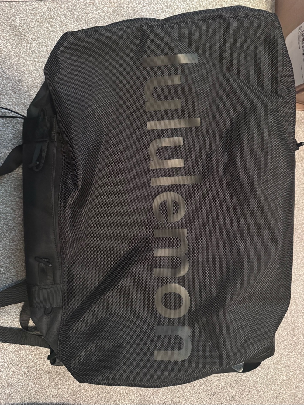 lululemon athletica Black Duffel with Subtle Logo